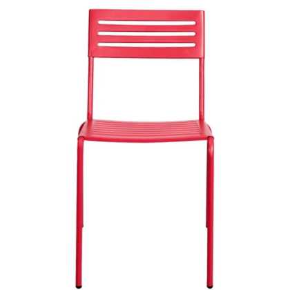 Kovová červená židle