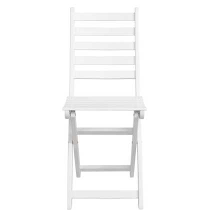 LODGE Skládací židle FSC-eukalyptus – bílá