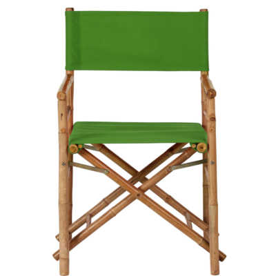 Zelená bambusová režisérská židle