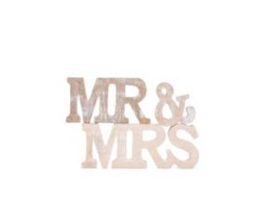 Dřevěná dekorace Sass & Belle Mr & Mrs