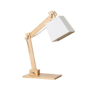 Stolní lampa s dřevěnou konstrukcí SULION Erasmo